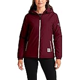Reebok Womens Windbreaker Jacket - Lightweight Wind Water Resistant Insulated Zip Up Jackets for Women with Pockets & Hood