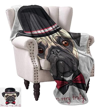 Amazon Com Lightweight Blanket Sketch Style Hipster Dog Frowning