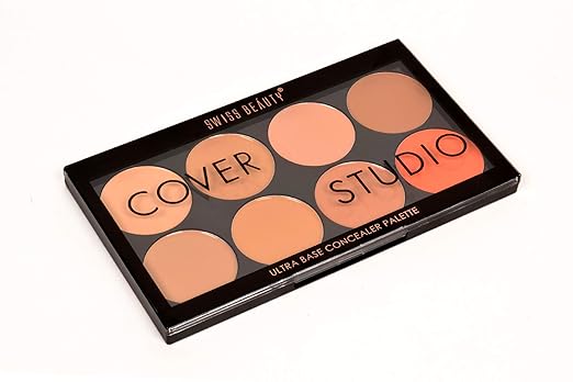 Swiss Beauty Oil and Wax Free Cover Studio Ultra Base Concealer Palette (2 No.)