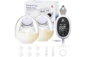 HORIGEN Breast Pump D6, Ultra-Lightweight Hands Free Wearable Breast Pump with Upgraded Leak-Proof Double-Seal Flange, Electric Breastfeeding Pump 3 Modes | 9 Levels, 3 Fine-Tuned Rhythms, 15/17/19/21/25mm