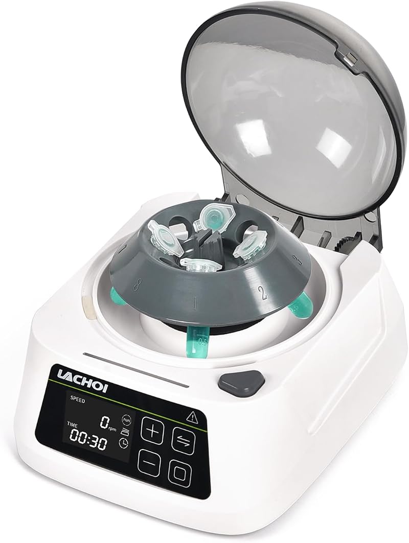 LACHOI Mini Lab Centrifuge 1000-10000RPM LCD Digital Benchtop 8x 2ml Tubes PCR