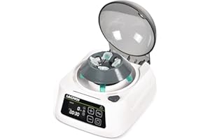LACHOI Mini Lab Centrifuge Machine LCD 1000-10000RPM 5600×g Digital Timer for Microtubes Mini Centrifuge Benchtop with 2 Rotors for 8×0.2/0.5/1.5/2ml Tubes&2×8×0.2ml PCR Strips Microcentrifuge