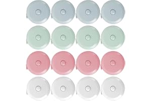 AHHSOY 16 Pack Mini Soft Automatic Retractable Tape Measure, 60inch/150cm Body Waist, Small Sewing Fabric Digital Tape Measure for Body Measuring Cloth Tailor Knitting Craft