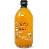 Andrea Milano Organic Apple Cider Vinegar, 500 ml (1 Bottle) – Non-GMO, Vegan, Bulk, Glass Bottle