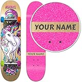 SkateXS Personalized Beginner Unicorn Girls Skateboard