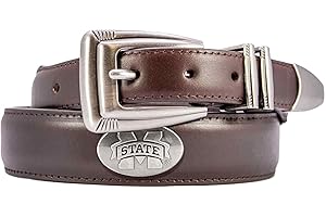 ZEP-PRO NCAA Men's Leather Concho Tapered Tip Belt