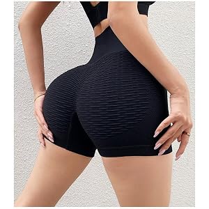 Women's High Waist Fitness Shorts, Tummy Control Butt Lifting Elastic Tight Yoga Shorts, Outdoor Running Sports Shorts