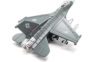 OTONOPI Fighter Jet Toy F-16 Military Bomber Jet Plane Airplanes Diecast Pull Back Army Air Force Aircraft Attack Jet Model with Lights and Sounds