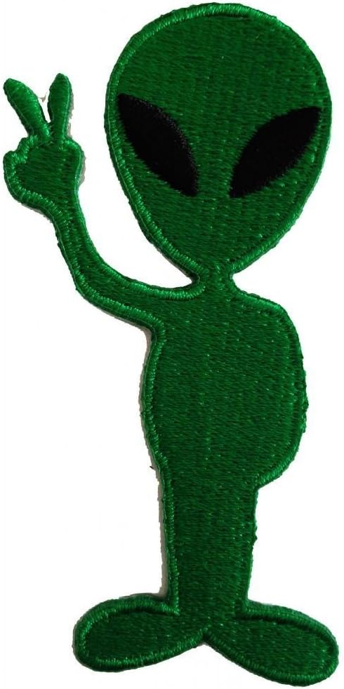 Alien Peace ' I Come In Peace Symbol' 'I'm Different (Peace)' Patch ''4,5 x 8,5 cm'' Iron on Sew Applique Embroidered patches