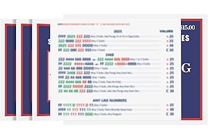 RBFSAH Mahjong Cards 2025 Large Print Set 4PCS Majong Card(Blue)