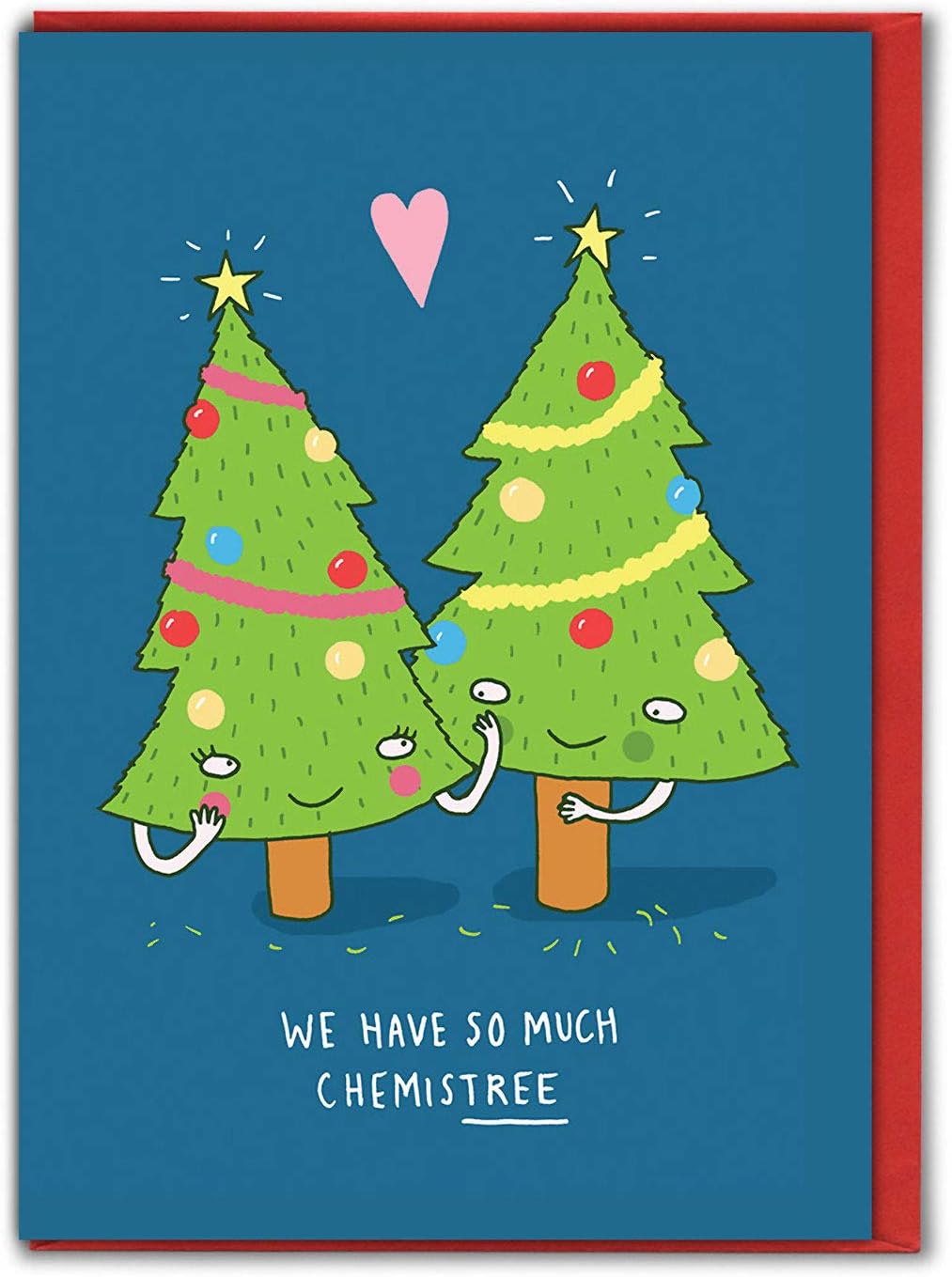 Brainbox Candy - Christmas Cards For Boyfriend/Girlfriend - 'Chemistree' - Perfect For Him Her Husband/Wife Partner