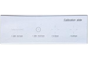 MUHWA 0.01mm Microscope Reticle Calibration Camera Slide Ruler Cross Stage Micrometer Multifunctional Microscope Calibrating Ruler