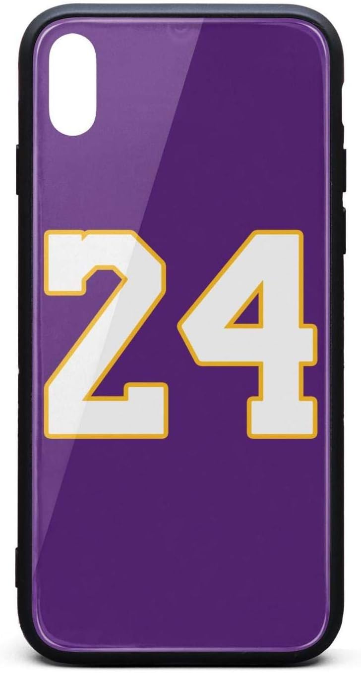 Black-Mamba-Kobe-Bryant-#24- for iPhone X Case Slim Shock-Absorption TPU Rubber Frame Hard PC Back Shell
