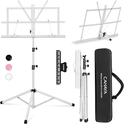 CAHAYA Sheet Music Stand Metal Portable with Carrying Bag CY0204-2