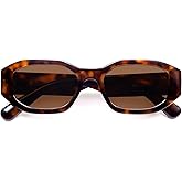 VANLINKER Trendy Polarized Hexagon Sunglasses for Women Men Retro 90s Rectangle Shades Vintage Square Frame VL9887