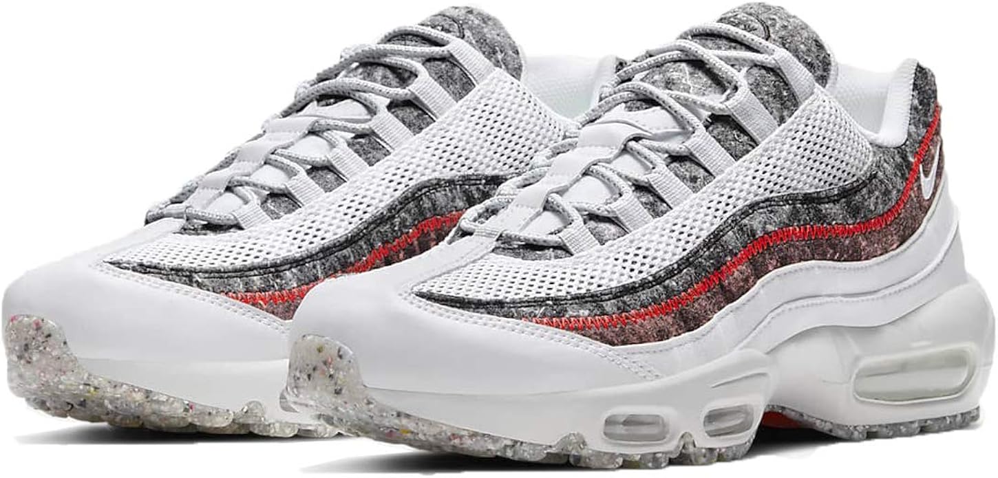 ナイキ エア マックス 95 Air Max 95 ホワイト ブライトクリムゾン フォトンダスト Cv69 100 日本国内正規品 シューズ バッグ Amazon