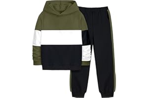 Crazyme Boys Clothes Long Sleeve Hoodie Sweatshirts and Sweatpants Set 2 Piece Fall Winter Boys Hoodies Size 6-14