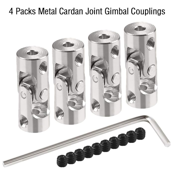 Buy 4pcs Metal Cardan Joint 3x3mm Gimbal Couplings Universal Joint