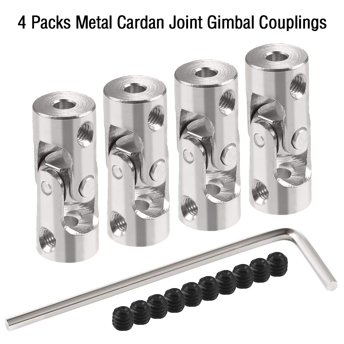 Buy 4pcs Metal Cardan Joint 3x3mm Gimbal Couplings Universal Joint