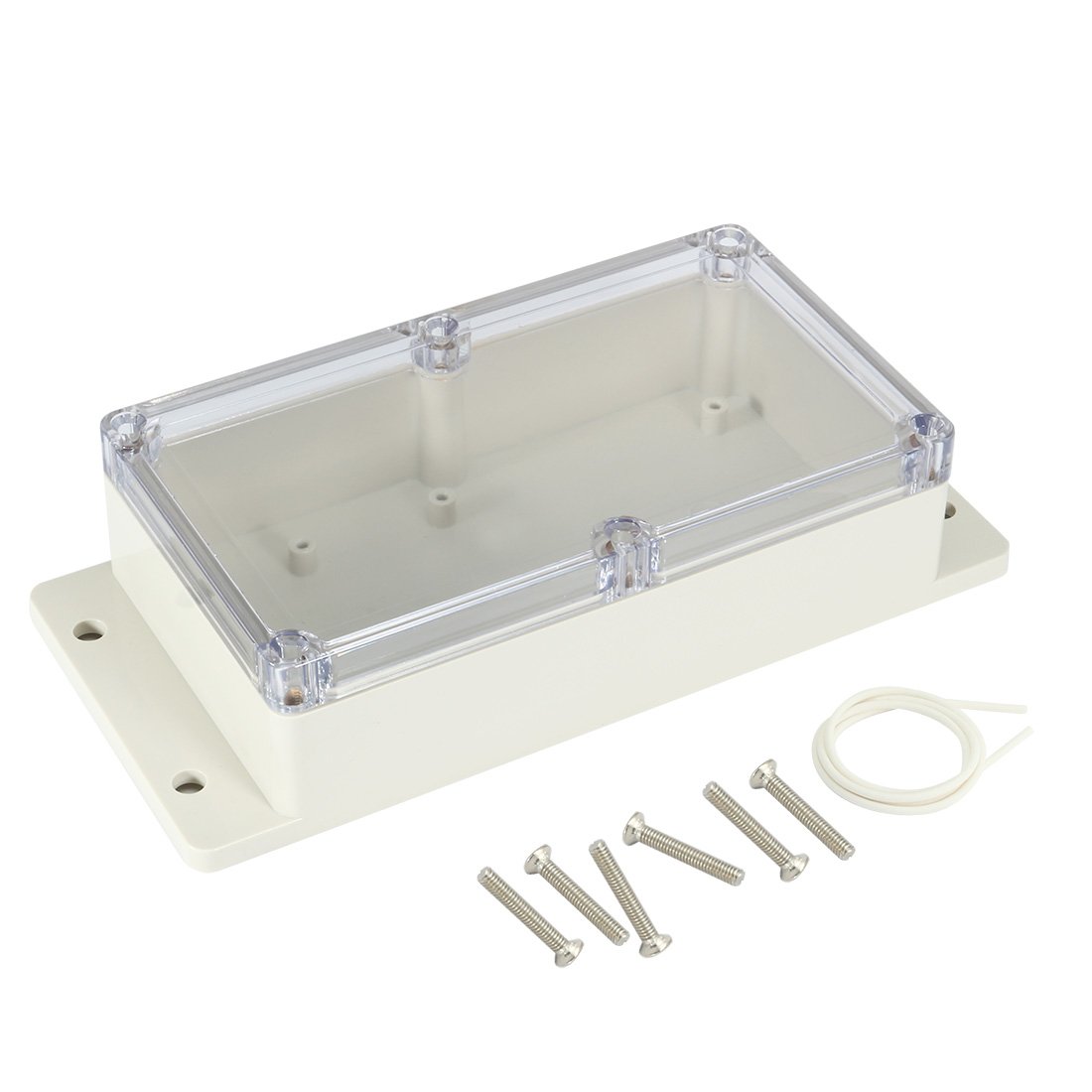 Sourcingmap 6.2"x3.5"x1.8"(158mmx90mmx46mm) ABS Junction Box Universal Project Enclosure w PC Transparent Cover