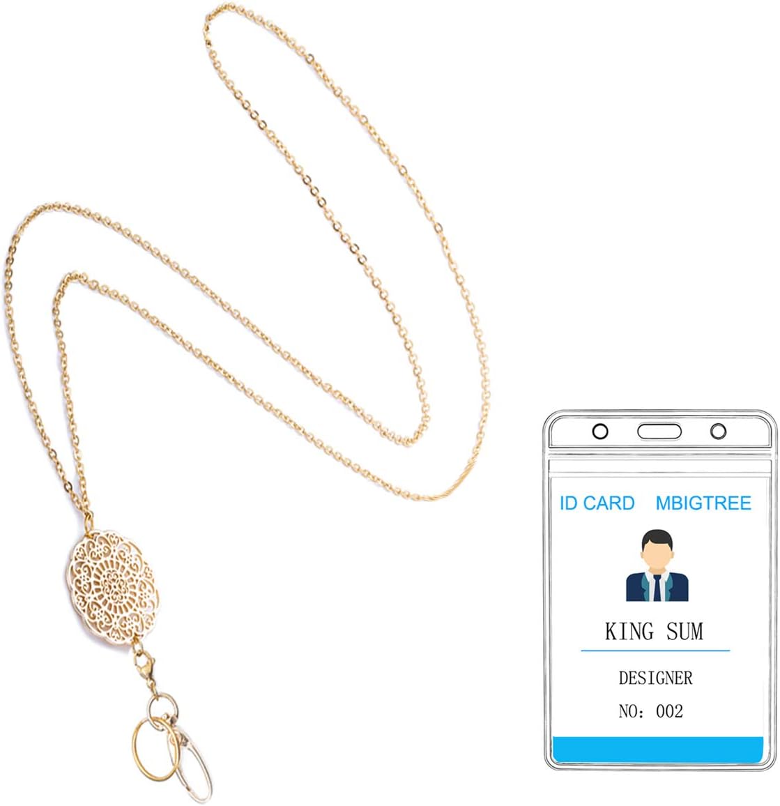 Women's Fashion Lanyard Necklace Chain Lanyard Super Strong for Keys Badge Holder (W85)