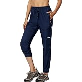 Haimont Women’s Jogger Hiking Pants with Zip Pockets Lightweight Quick Dry Cargo Pants for Outdoor, Water-Resistant