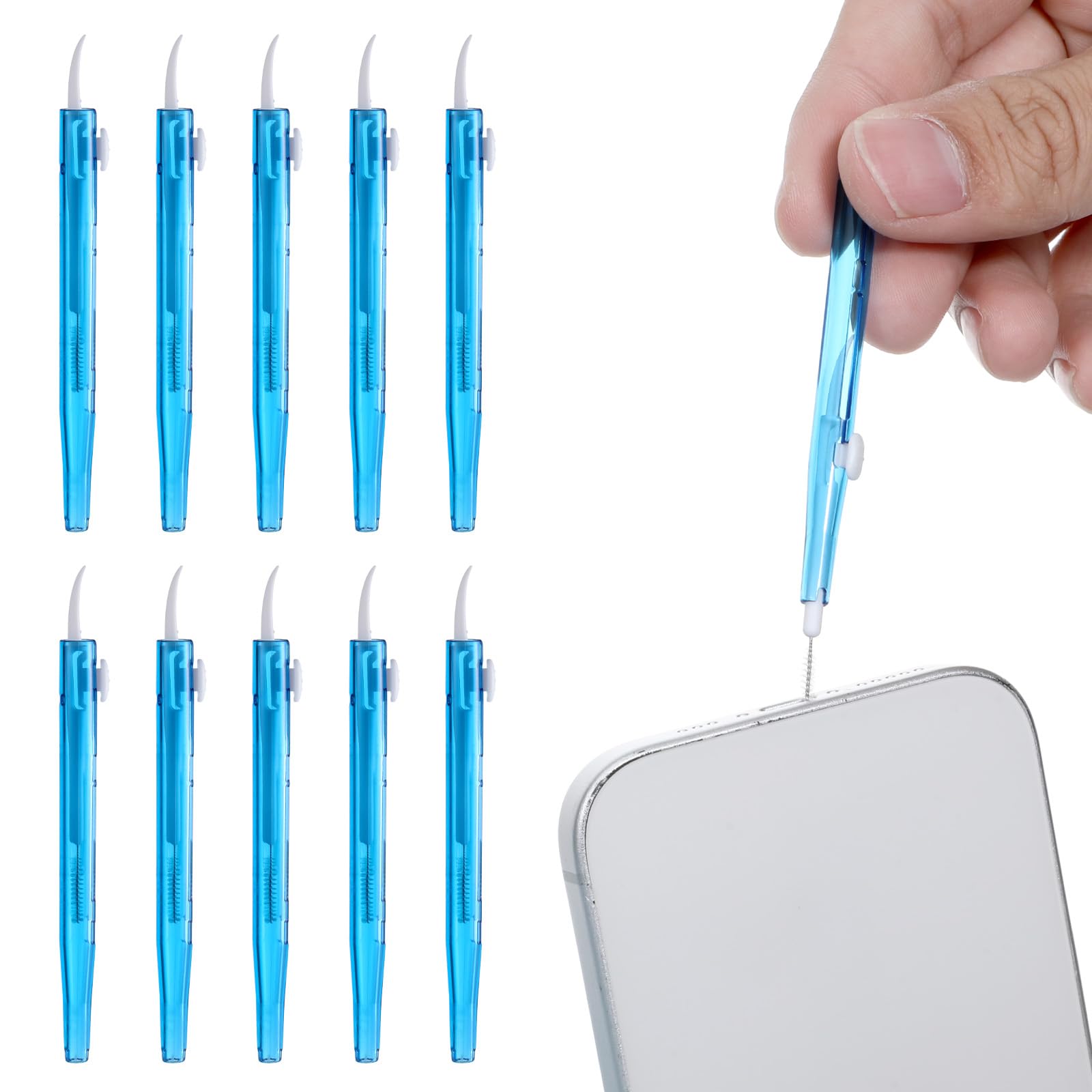 Photo 1 of 10 Pcs Anti-Clogging Mini Brushes Cleaner Charging Port Cleaner Phone Charge Port Cleaning Tool Kit Dual Side Multifunction Tools for Phone Camera Lens Speaker and Receiver