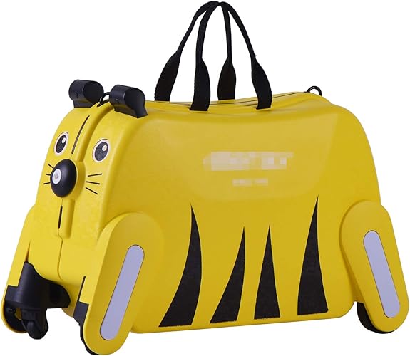 Amazon Fullbeing スーツケース子供用 キャリーバッグ 機内持ち込み キャリーケース トランク 旅行 おもちゃ箱 乗り物 椅子 男の子 女の子 収納 1年間保証 55cmx36cmx21cm イエロー Fullbeing スーツケース