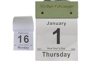 2026 Daily Calendar | Thick Paper Schedule Management - Whole Year Desk Wall Daily Calendar | for Classroom Dining Room Dormi