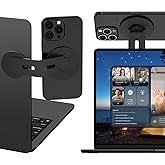 ALAFLY Magnetic Phone Holder for Laptop, 360° Adjustable MacBook Monitor Side Mount for iPhone 17 Pro Max/16/15/14/13/12 MagS