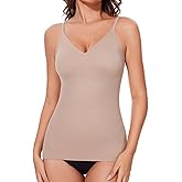 MISS MOLY Women's Camisole Top Shapewear Tummy Control Body Shaper Compression Tank Top V-Neck Seamless Cami Smoother