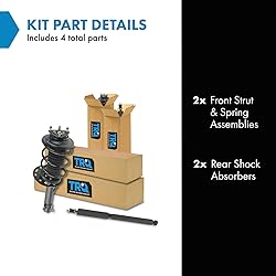 TRQ Front and Rear Complete Strut Assembly & Shock