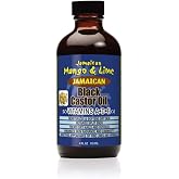 Huile De Ricin Noir Jamaican Mango & Lime 4oz - Vitamines A-D-E, Vegan, Pour Pointes Fourchues