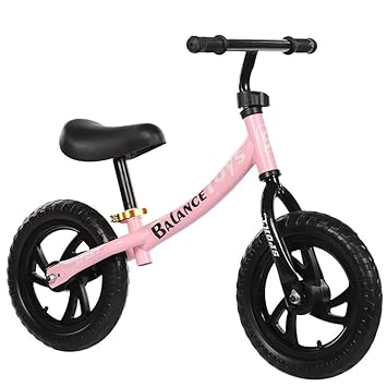 Laufräder Pink Balance Bikes für Mädchen - Leichtes Sport-Push-Fahrrad für 2/3/4/5/6 Jahre alte, 32 cm (12 Zoll) große Räder