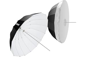 NEEWER 71"/180cm Parabolic Reflective Umbrella Photography with White Inner, Soft Lighting with Diffuser Cover, Bag, Quick Fold for Camera Photo Studio Video Light Shooting Monolight Flash, NS4U