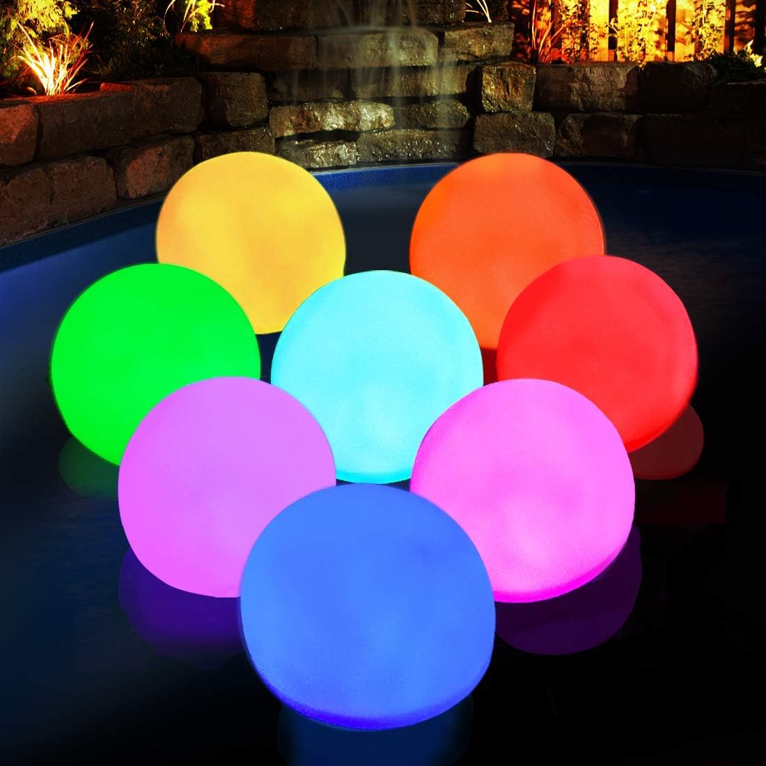DeeprBlu LED Spa Light, IP68 Waterproof Floating Pool Light, RGB Colour Changing Bath Night Light