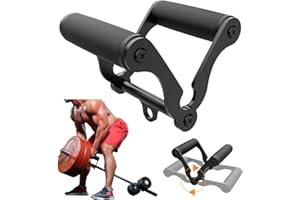 veimia V Bar T-Bar Row Landmine Handle Attachment for Barbell Bars, Solid Mine Double D Row Handle Grips with Non-Slip Rubber Grips, T-Row Attachment for Olympic Strength Training Bars