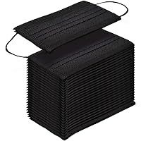 Disposable Face Masks Black 50pcs Mask for Adult
