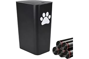 Brabtod Dog Poop Trash Can Outside Plastic,10L/2.6Gal Outdoor Dog Poop Wast Trash Can Bucket with Pop-Up Lid,Small Pet Waste 