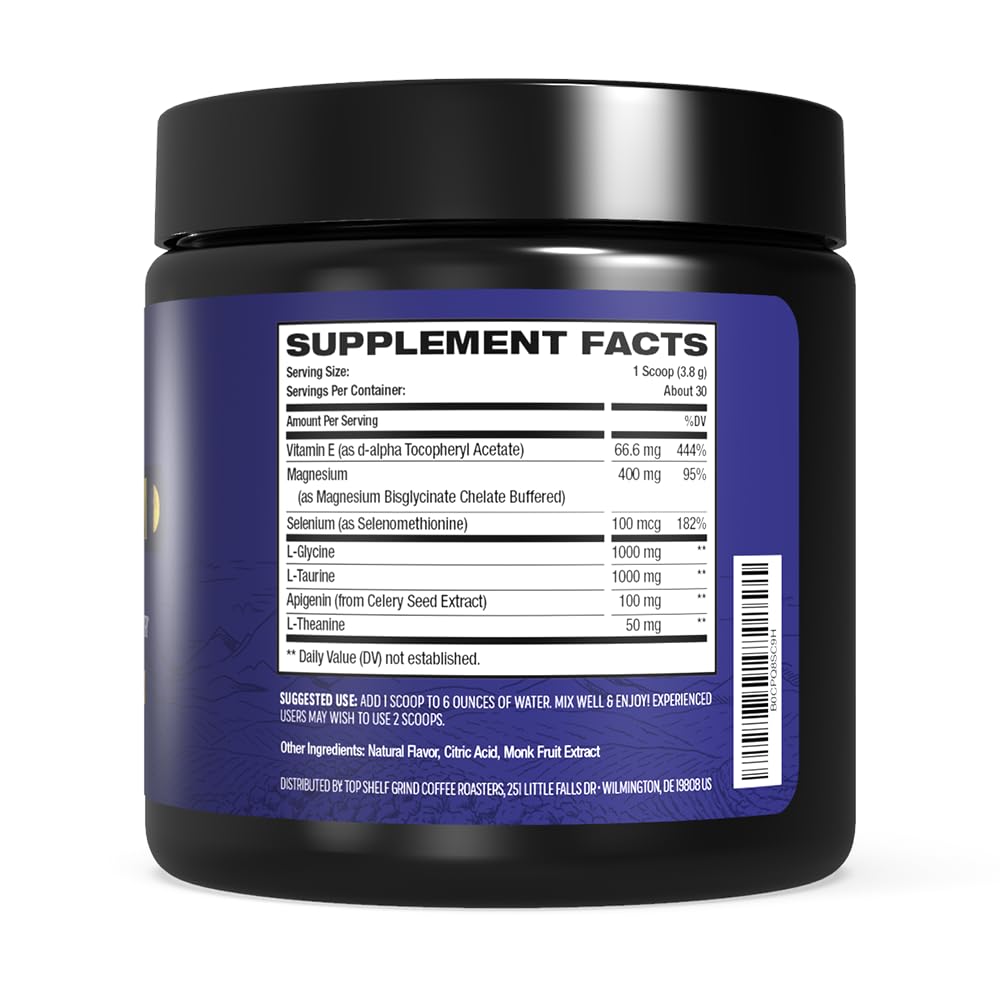 Advanced Sleep Supplement for Men, Nootropic Night Time Burner & Anabolic Recovery, Natural Sleep Aid with Magnesium Glycinate, Apigenin, Selenium - Vanilla Flavor | Alpha Grind PM