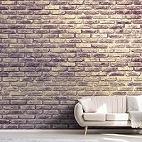 Wall Mural Brick Wall Removable Self-Adhesive Wallpaper Wall Decoration for Bedroom Living Room - 66x96 inches