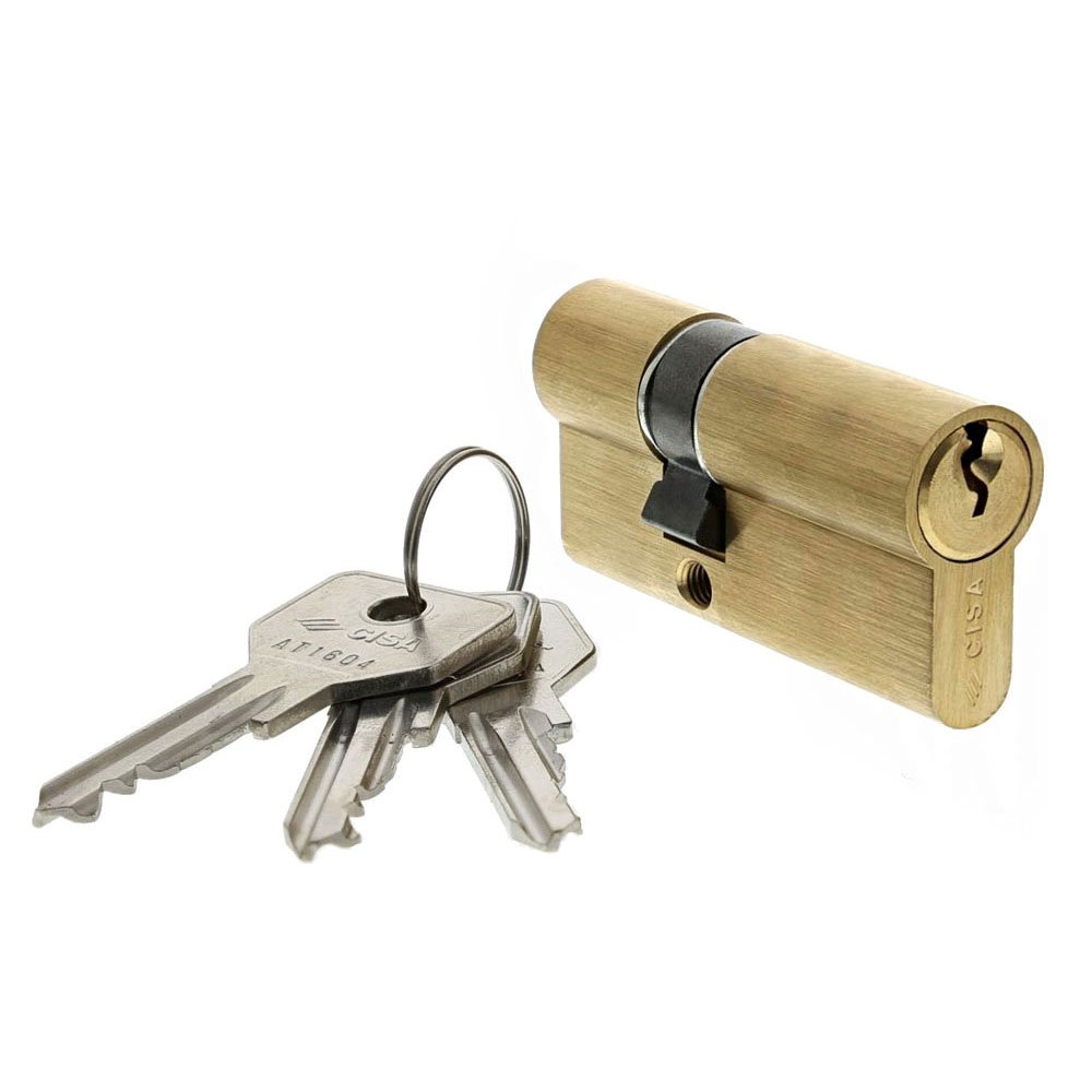 CISA European Profile Cylinder C2000, Brass, Gold, 0G300110