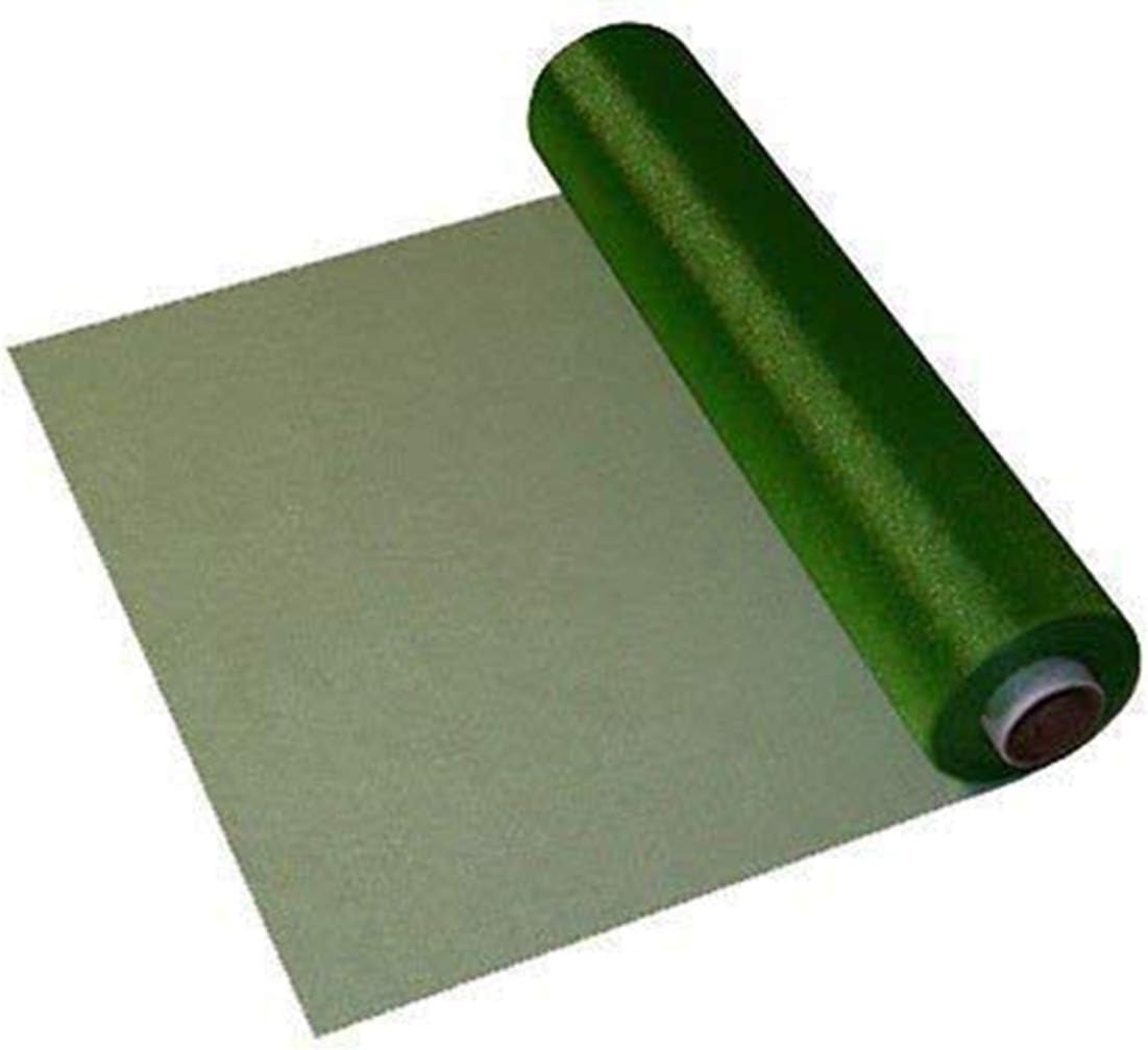 29cm x 25m Roll of Organza Sheer Fabric - Elegant Decorative Cloth for Wedding Chair Bows, Table Runners, Party Favours - Crafting Supplies for Ribbons, Dress Accents,and Bags (Emerald Green)