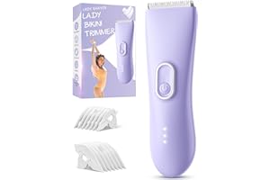 UYTHUMIDID Bikini Trimmer for Women, Painless Pubic Hair Trimmer - Electric Razors for Women, Bikini Shaver Specialized for Private Area Sensitive Skin, IPX7 Waterproof, Purple