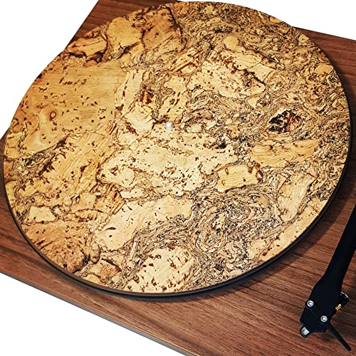 TAZstudio Premium Slip Mat - Cork Turntable Mat for Better Sound Support on Vinyl LP Record Player - Cork Mat Original Art Design - Psychedelic Geometric Storm Art (4mm Thick) - M2 TAZstudio Premium Slip Mat - Cork Turntable Mat for Better Sound Support on Vinyl LP Record Player - Cork Mat Original Art Design - Psychedelic Geometric Storm Art (4mm Thick) - M2