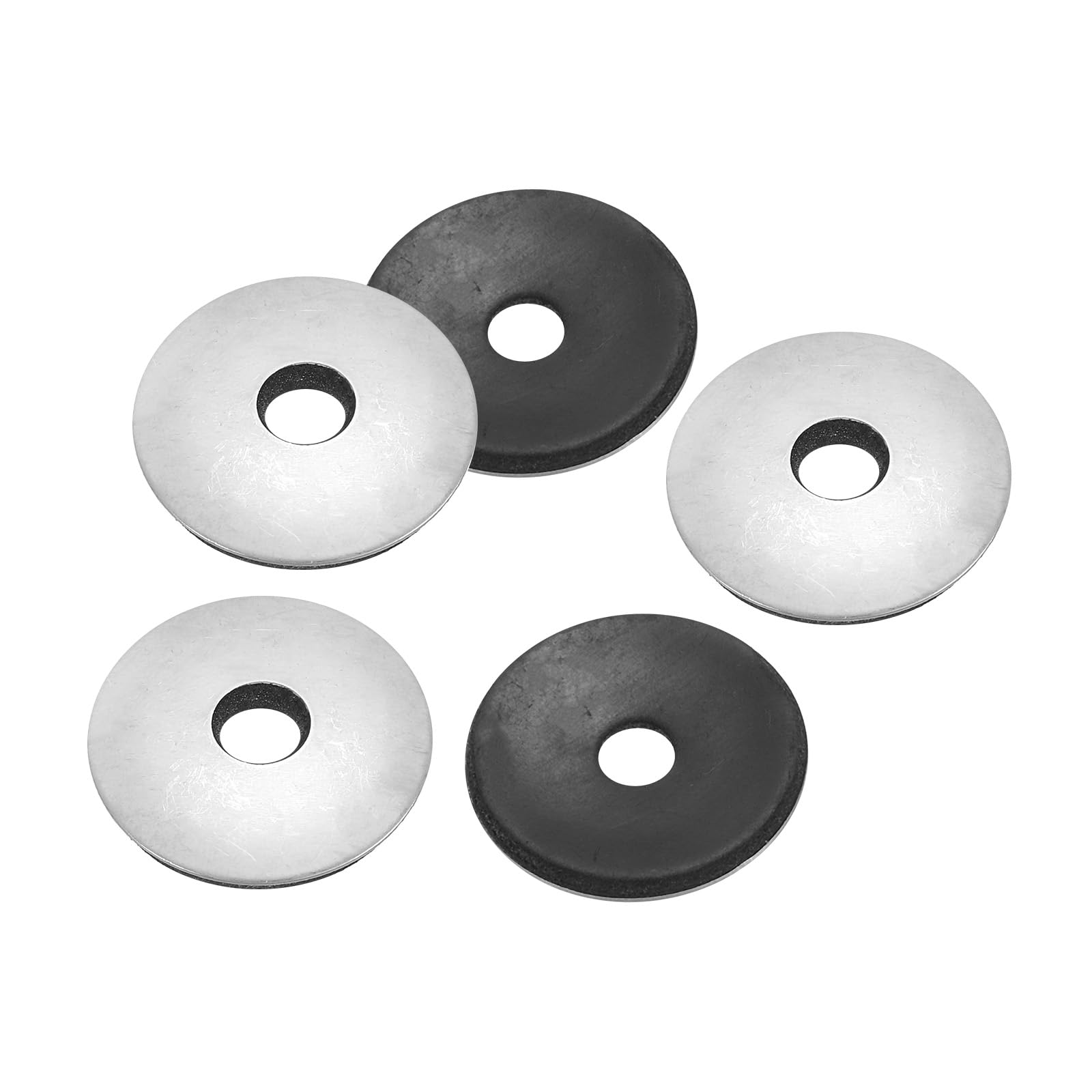PATIKIL 1/4"x1" EPDM Bonded Sealing Washers, 100 Pieces 201 Stainless Steel Bonded Sealing Neoprene Rubber Washers Gasket for Marine Bolt Supply (#14x1/4")