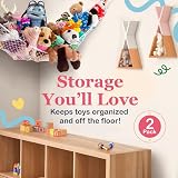 Lilly's Love Teddy Hammock 2 Pack | Soft Toy Storage | White view 2