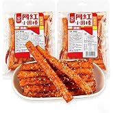 Fraunitsh Spicy Latiao Strips, 2 Pack Latio Sticks, Chinese Snacks, 辣条，大辣棒，62g/2.18oz per Pack