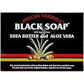 Madina African Black Soap Shea Butter and Aloe Vera, 3.5 oz (Pack of 12)