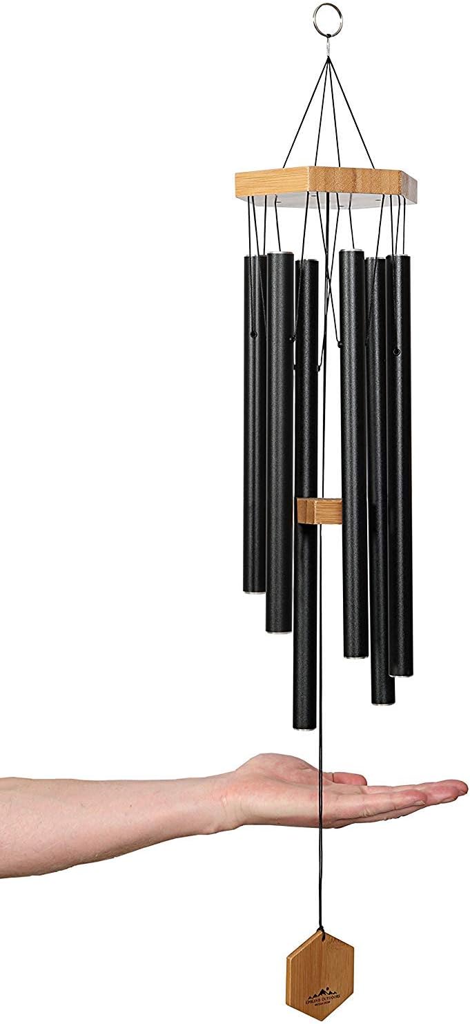WIND CHIMES FOR PEOPLE WHO LIKE THEIR NEIGHBORS, Soothing Melodic Tones & Solidly Constructed Bamboo/Aluminum Chime, Great as a Quality Gift or to keep for Your own Patio, Porch, Garden, or Backyard. : Garden & Outdoor